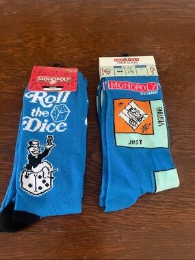 Men’s crew socks funny socks - monopoly